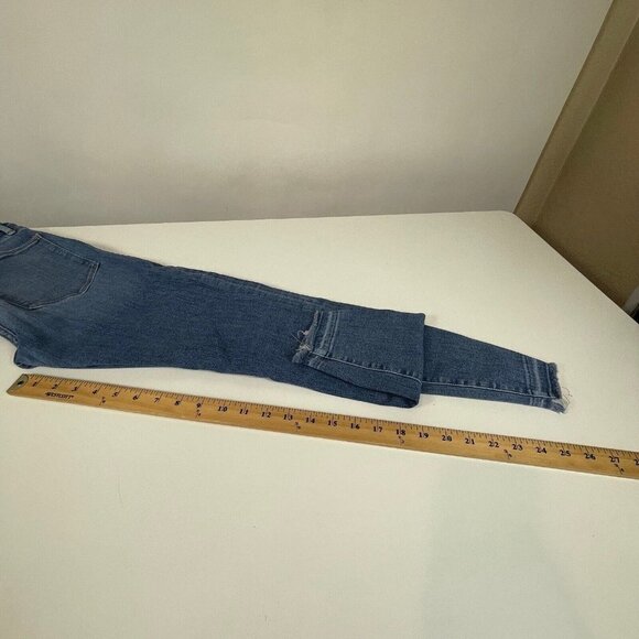 Frame Women Le High Waist Skinny Jeans Blue 30 Denim Pockets Medium Wash Zip USA - Picture 4 of 14